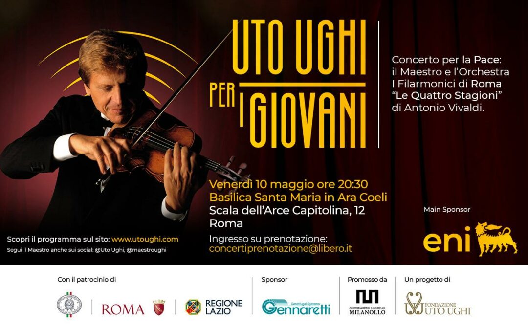 Un concerto per la pace: “Uto Ughi per i Giovani” Masterclass e prove aperte a Roma